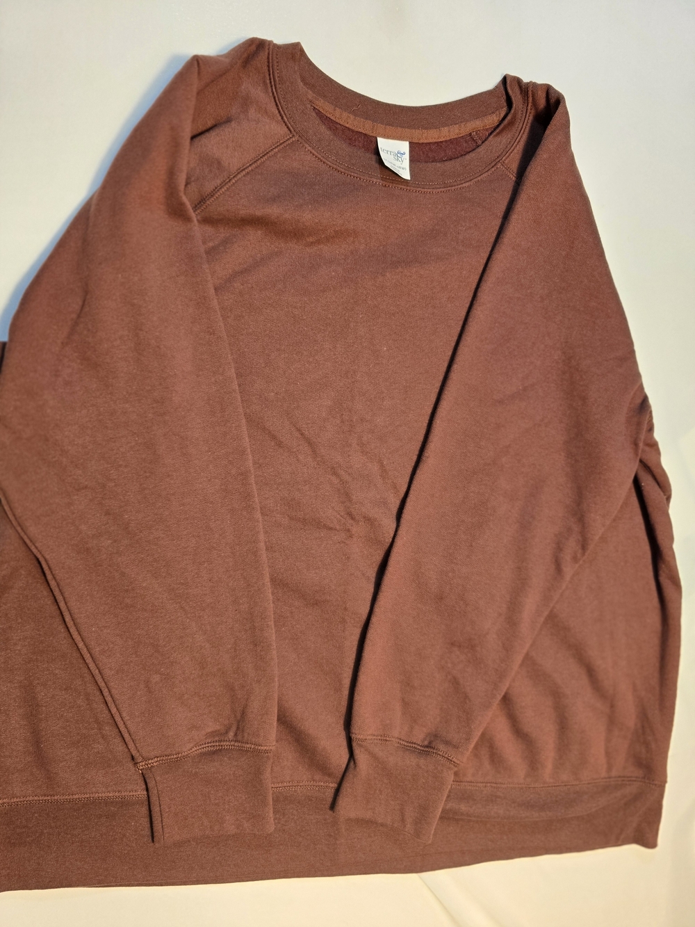 Womens Crewneck Sweatshirt - Rust Brown